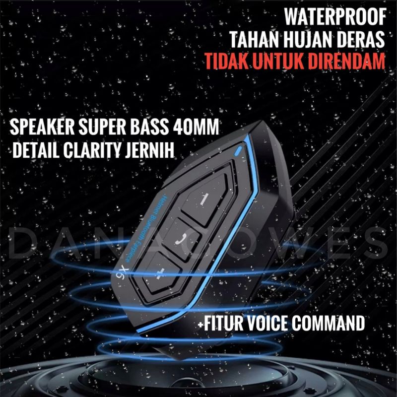 X6 Bluetooth Helm | Super Bass Clarity | BUKAN INTERCOM-2
