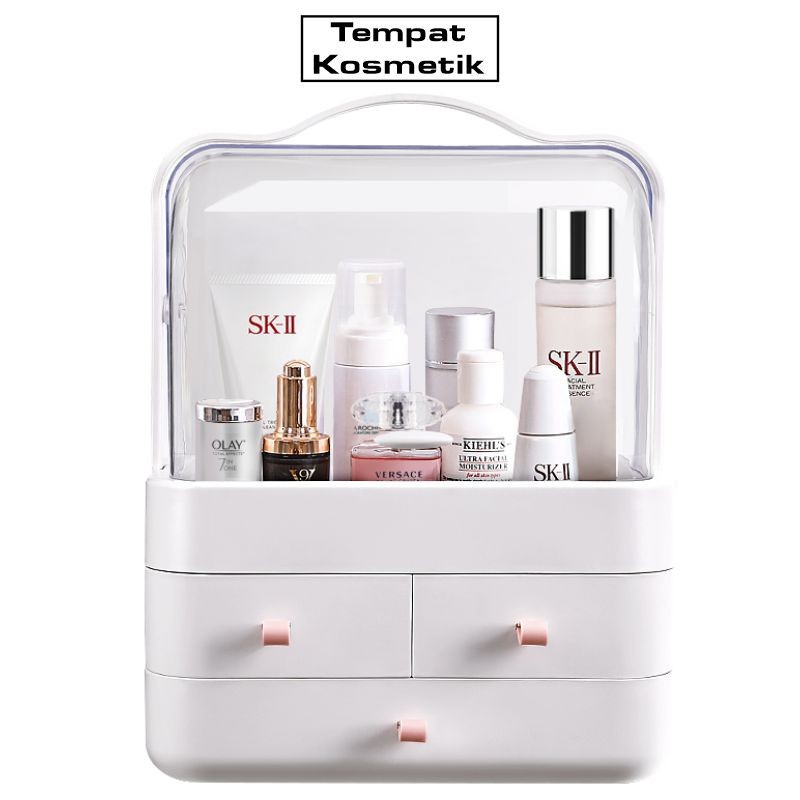 Rak Kosmetik Kotak Makeup Storage Organizer Tempat Penyimpanan D21 - Putih