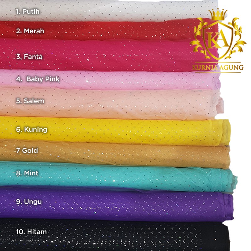 Kain Tile Tulle Gliter Sprinkle Tile Diamond Halus 170 cm GUlungan Roll Murah Glitter