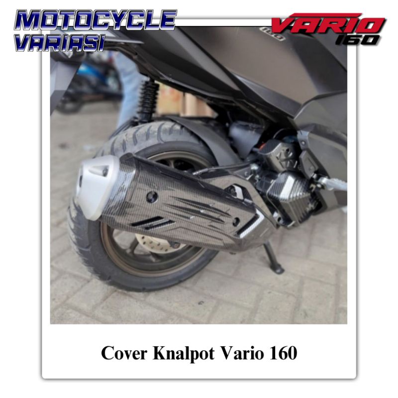 Cover Knalpot Vario 160 Carbon Nemo Cover Knalpot Carbon Vario 160 Click 160