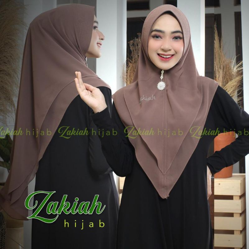 Jilbab Instan | Khimar Ceruti Bebydoll | Khimar Lancip | Jilbab Instan Lancip Dua Layer Standar Pet 