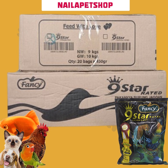 FANCY 9STAR PROBIOTIK VOER PELET RUMPUT LAUT 1DUS ISI 20bks