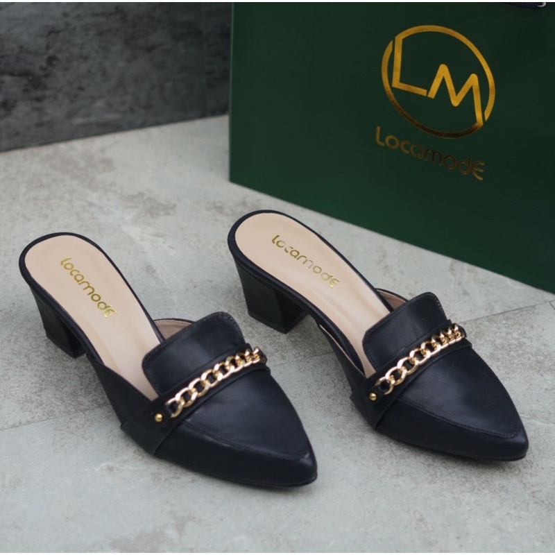 SENDAL HEELS LOCAMODE kode-011 (free box,paper bag) hak 5cm