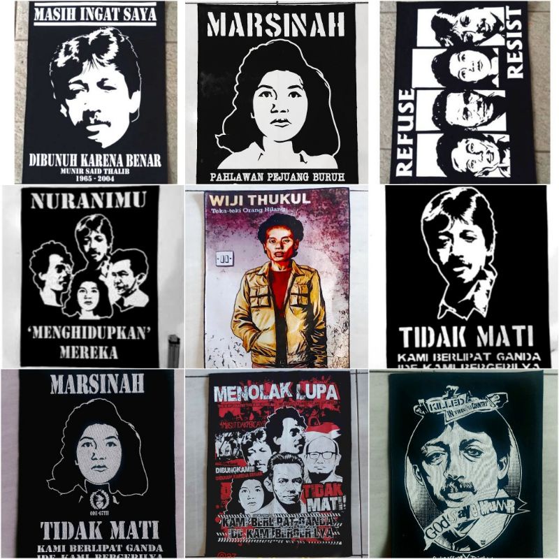 BACKPACTH PUNGGUNG TOKOH AKTIVIS AKSESORIS PRIA EMBLEM PUNGGUNG EMBLEM BESAR EMBLEM JAKET