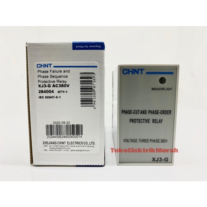 XJ3-G PHASE FAILURE RELAY & PHASE SEQUENCE PROTECTIVE RELAY CHINT XJ3G