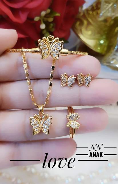 Xuping set perhiasan anak lapis emas 18k 1620h
