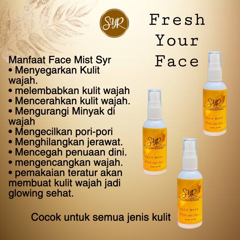 BISA (COD) FACE MIST SYAHRENI GLOWING / SYR FACE MIST ORIGINAL