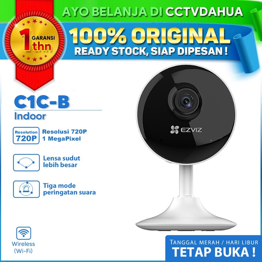 EZVIZ C1C-B 720P 1MP TWO-WAY TALK INDOOR IP CAMERA BERGARANSI RESMI