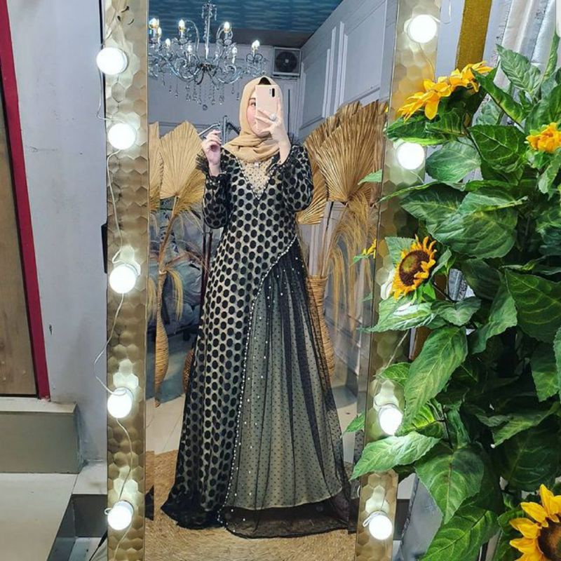 baju gamis wanita dress muslim terbaru Gamis premium by ozias tile motif miringDress ozias pestaGam 