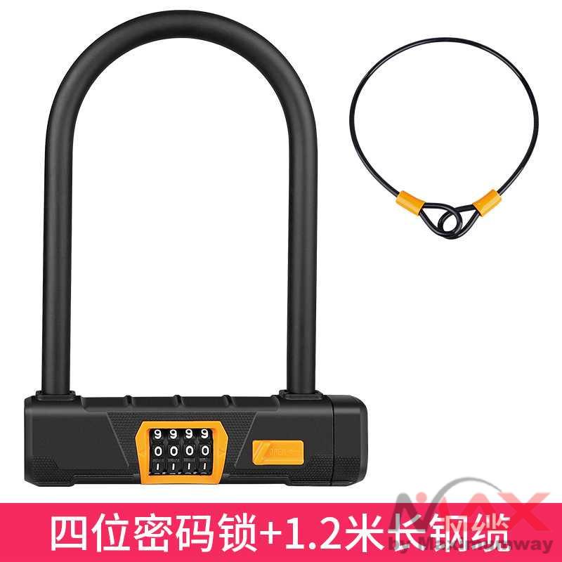 Tonyon Gembok Sepeda U-Lock Kode Angka 4 Digit - TY733 Warna Hitam