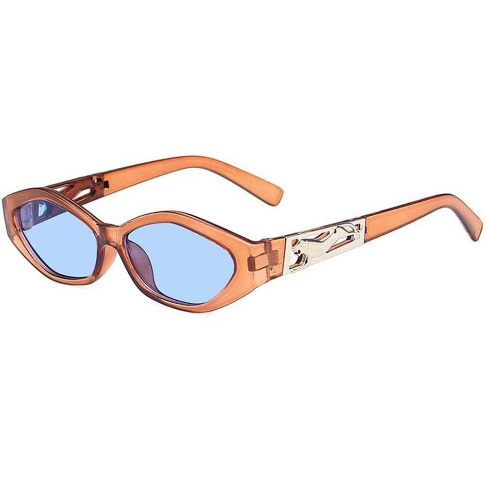 Mxbeauty Kacamata Wanita Fashion Untuk Pria Anti UV Motif Leopard UV400 Kacamata Matahari Bingkai Kecil Rectangle Sunglasses