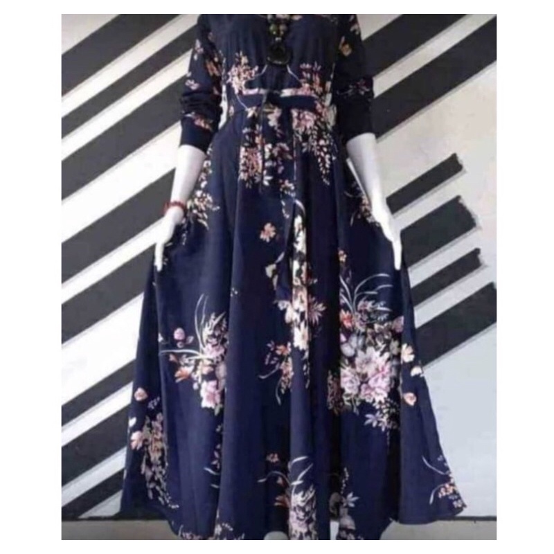 GAMIS KATUN PREMIUM//GAMIS MOTIF BUNGA SAKURA gamis buat harian dan sangat nyaman dipakai tidak pana