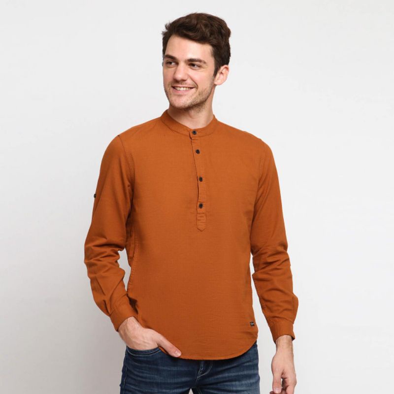 Qurlu - Kemeja Koko Dewasa/Anak warna BATA TUA/TERACOTTA (baju couple ayah dan anak laki-laki) Baju Koko Pria