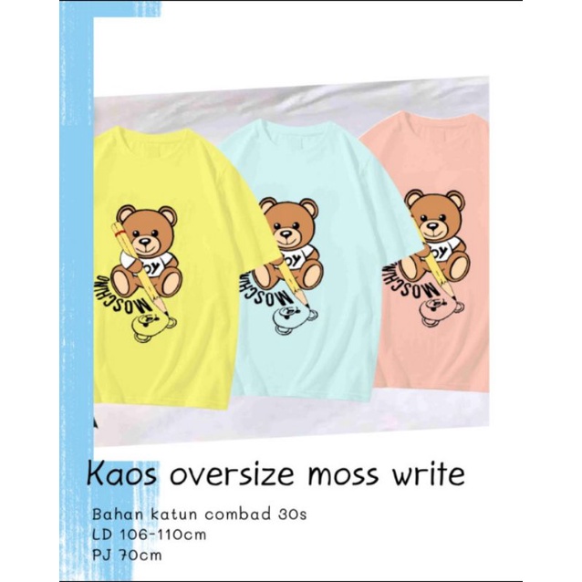 T-Shirt / Kaos Oversize / Oversize Shirt (Moschino Bear)