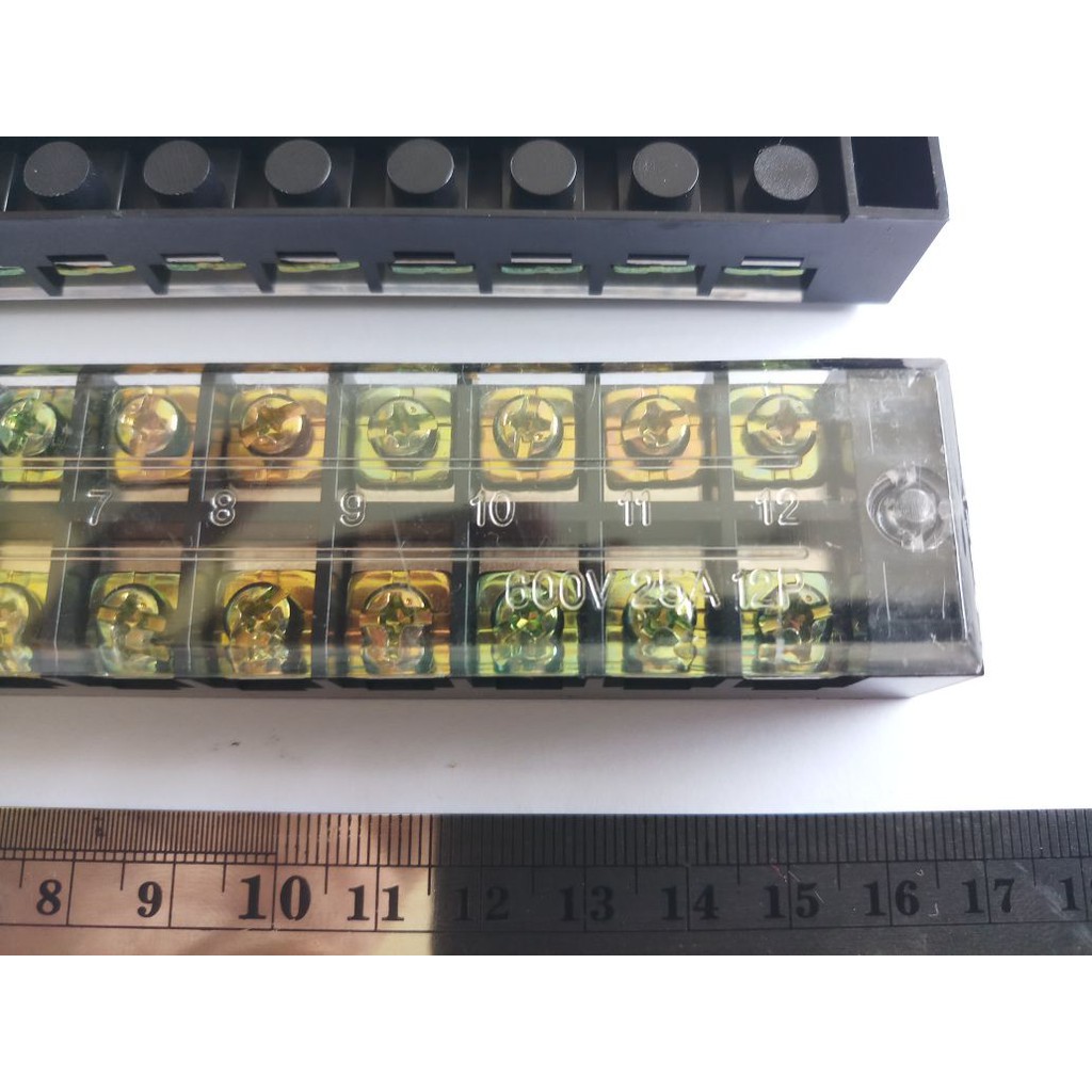 Terminal Block 25A 12P 600V Terminal Kabel Listrik Blok 2512