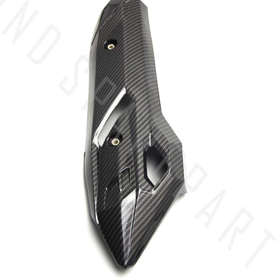 Model Terkini Cover Tutup-Tameng-Pelindung Knalpot-Kenalpot Carbon-Karbon Vario 125-150 New LED eSP 2015