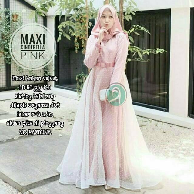 gamis organza dot