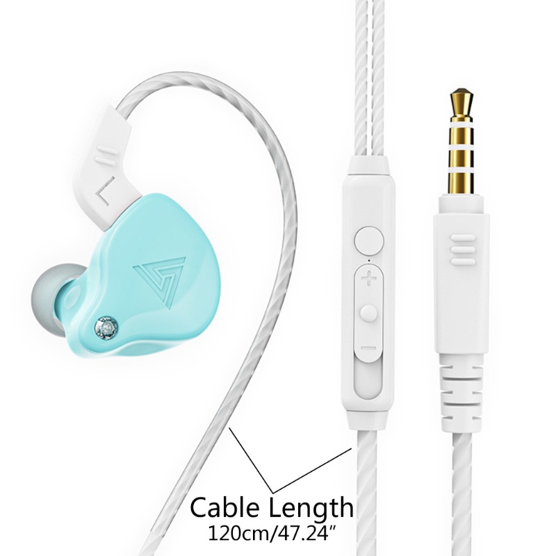 Cre Earphone In-ear HiFi Suara Olahraga Luar Ruangan Headphone Kontrol Garis Dengan Mic