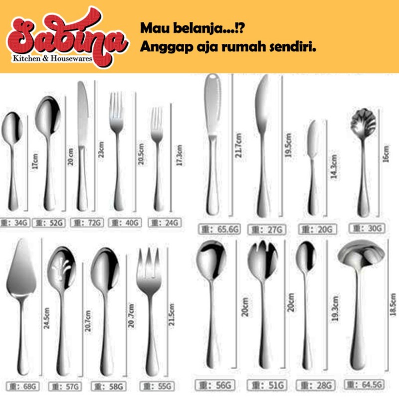 Perlengkapan Alat Makan Set Elegan Cutlery Sendok Garpu Pisau 72PCS