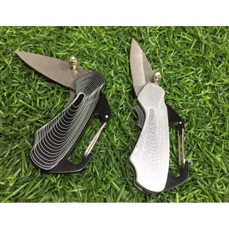 Carabiner Pisau / Mini Pisau Lipat Survival knife