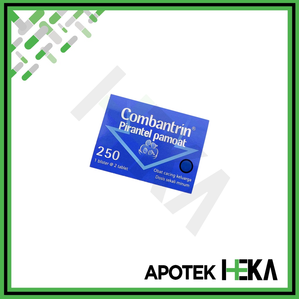 Combantrin Tablet 250 mg Obat Cacing Strip isi 2 Tablet (SEMARANG)