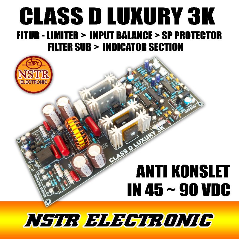 Class D luxury 3k full fitur Rms 3000w