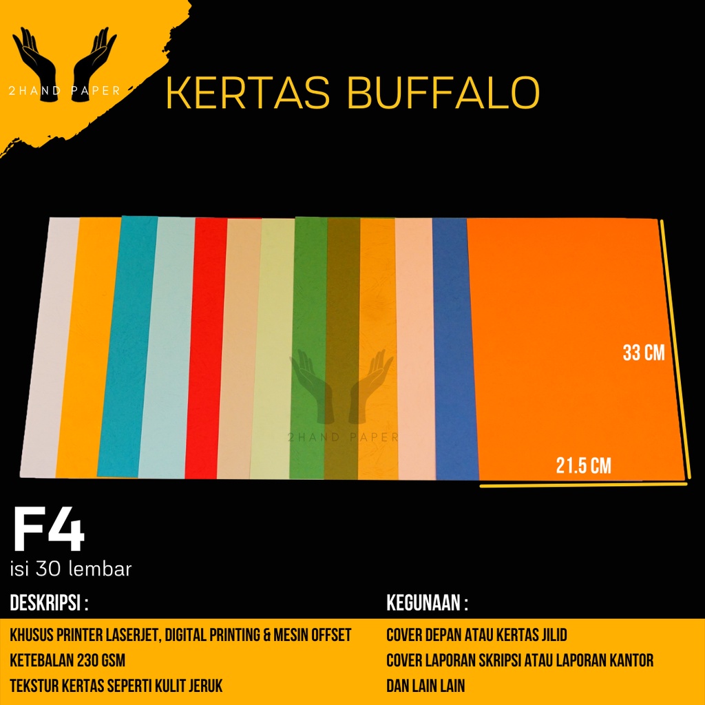 

Kertas Buffalo F4 isi 30 lembar / Kertas Jilid Buffalo F4