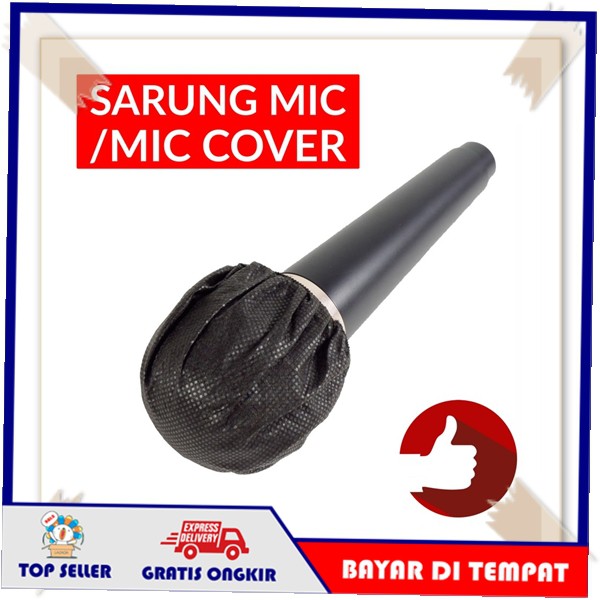 Mic Cover / Sarung Mic (Hitam) Sarung Mikrofon Microphone  Microwave Karaoke Kecil Busa 1 PC 100pcs