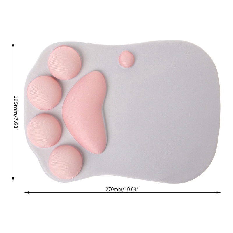 3D Mouse Pad With Wrist Support Cat Paw Silicone Wrist Rest Wrist Cushion