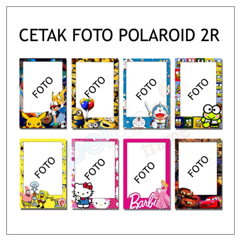 Cetak Foto Polaroid karakter 2R