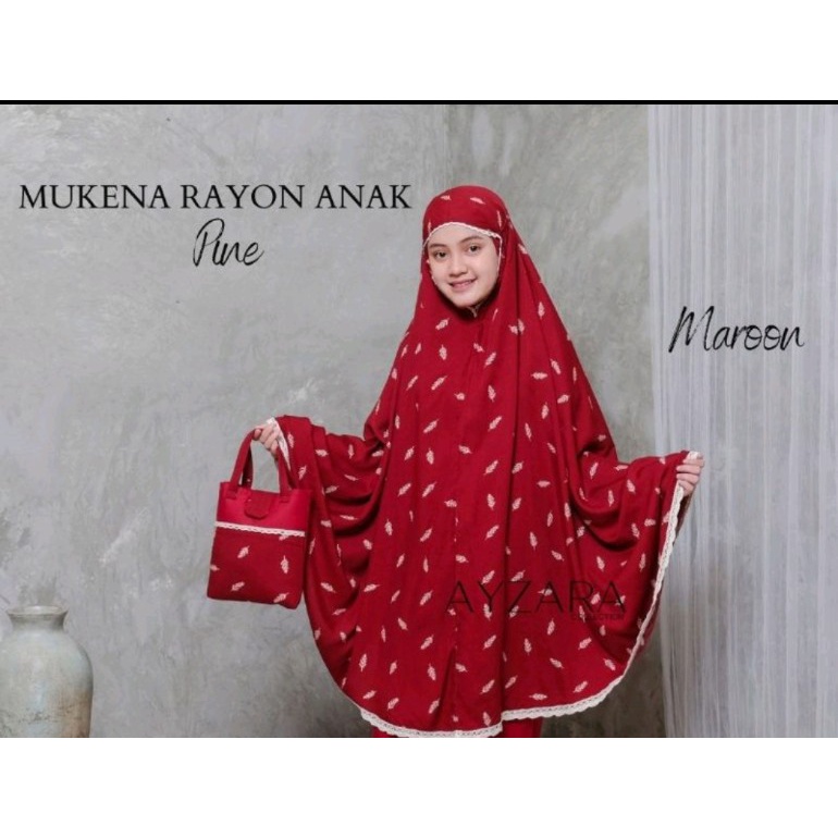 COD MUKENA ANAK CEMARA 2 ( UMUR 8 -12 TAHUN ) MUKENA RAYON BALI RENDA ANAK PREMIUM FASHION ANAK