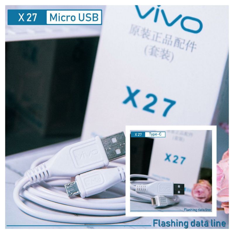 Kabel Data Vivo X27 Original Fast Charging Micro USB / Type - C