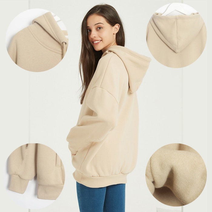 Jaket wanita BEIGE hoodie sweater  big size M L XL XXL XXXL XXXXL XXXXXL