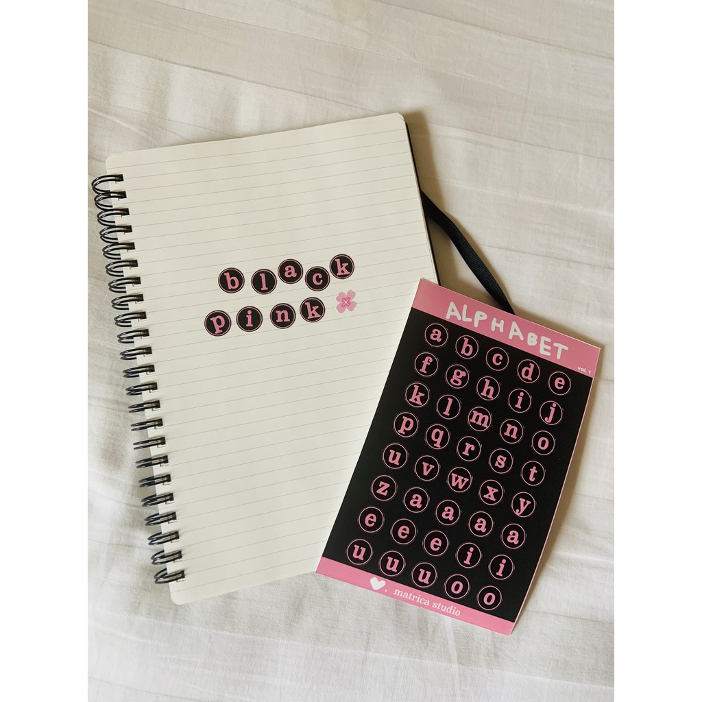 

Sticker Journal Diary Planner Alphabet (Black Pink)