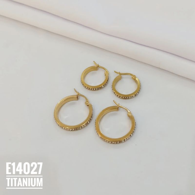 Anting Titanium Gipsy Full Zircon E14027