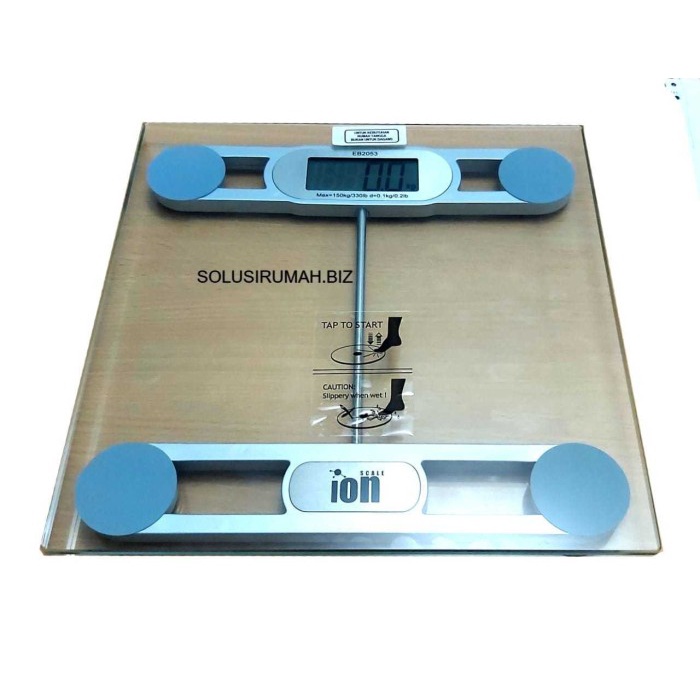 BODY SCALE EB2053 150KG ion 150 kg tempered glass timbangan besar 30cm