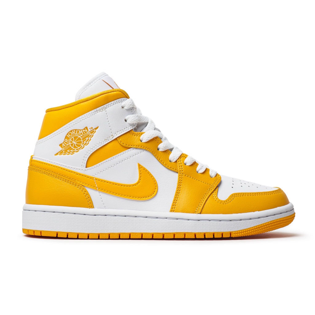 Nike Air Jordan 1 Mid University Gold Sneakers Wanita ORIGINAL