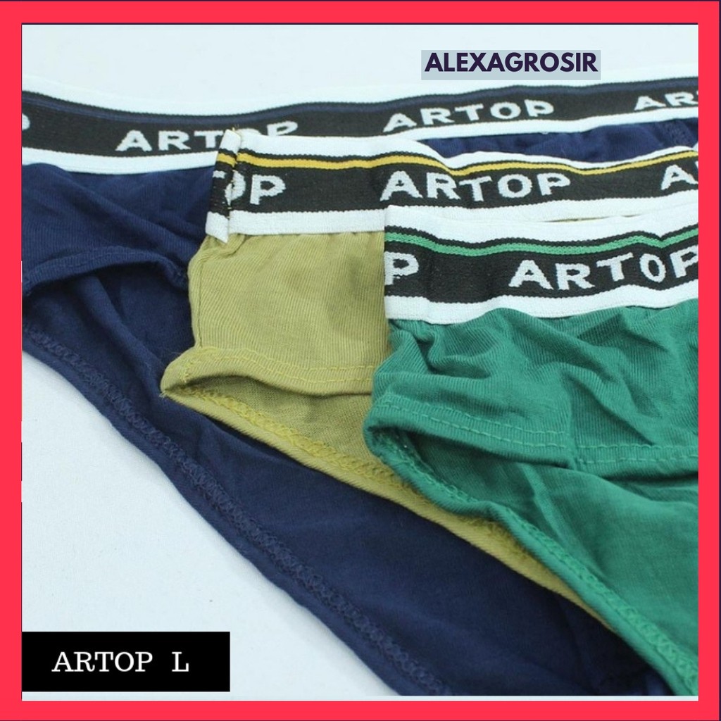 Undies Celana Dalam Pria Polos Merk Artop Celana Dalam Remaja Dewasa Laki-Laki  Artop size M L XL