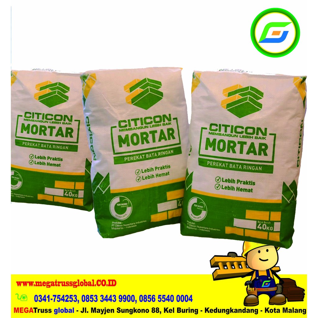 Jual Mortar Citicon / Perekat Bata Ringan - Material Bahan Bangunan