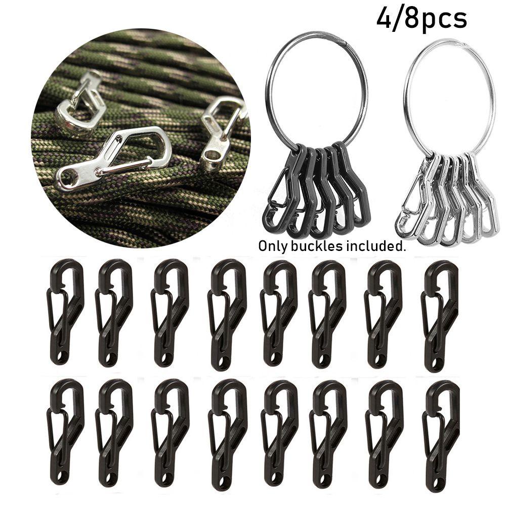 Nanas 4 /8pcs D Carabiner Gantung Gesper Kait Luar Ruangan Safety Travel Tools Camping Keyring