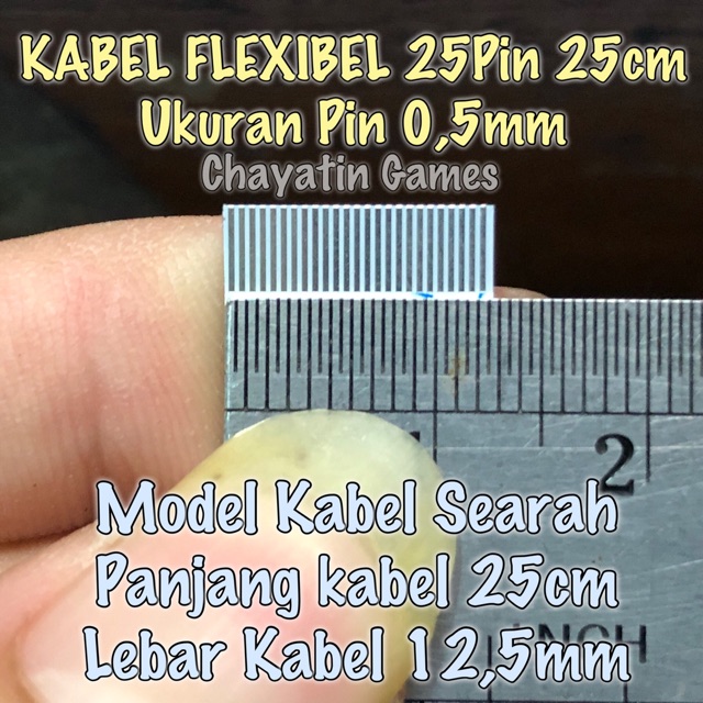 Kabel Flexibel 25 Pin Halus Searah Panjang 25cm - Ukuran Pin 0,5mm