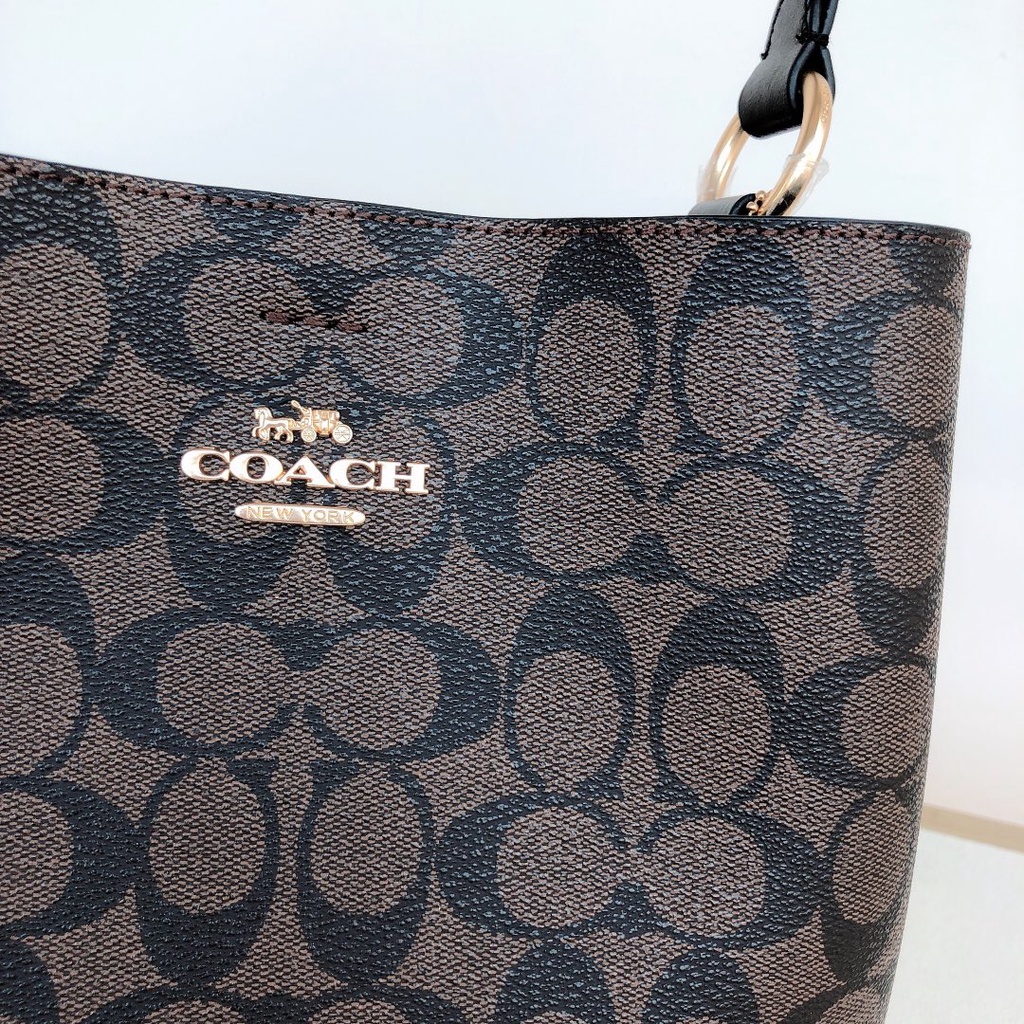 [Instant/Same Day] 91512 coach 27cm size Multifunctional Town Bucket Bag Turnlock Shoulder Bag  stb