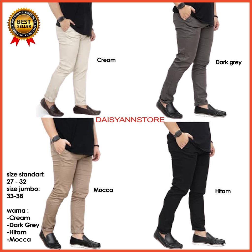 Celana Panjang Pria T2S8 Cowok Celana Model Regular Skinny Celana Panjang Pria T2S8 Cowok Celana Model Regular Skinny