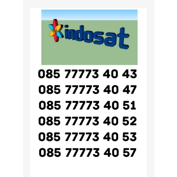 Nomer Cantik IM3 7777 Murmer