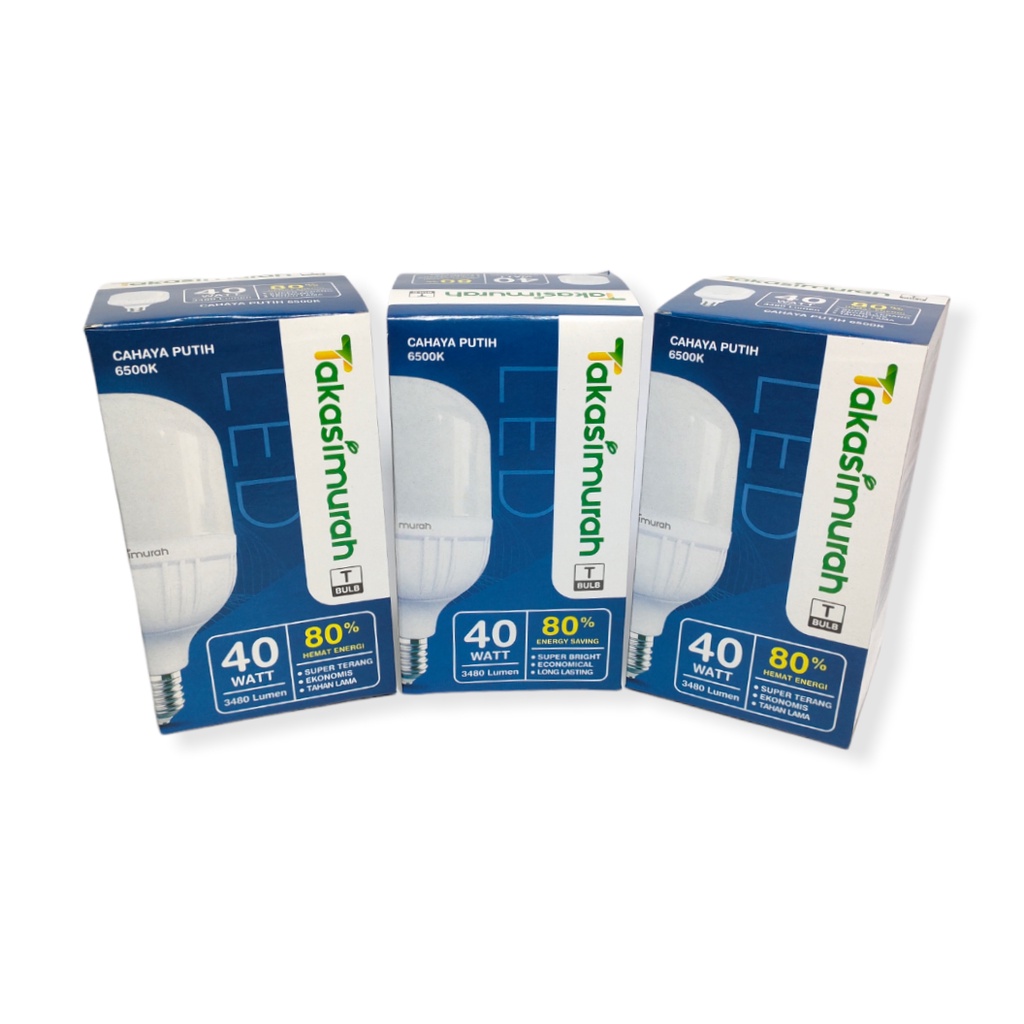 Paket 3 Pcs TAKASIMURAH Lampu LED Capsule 40 Watt - Cahaya Putih
