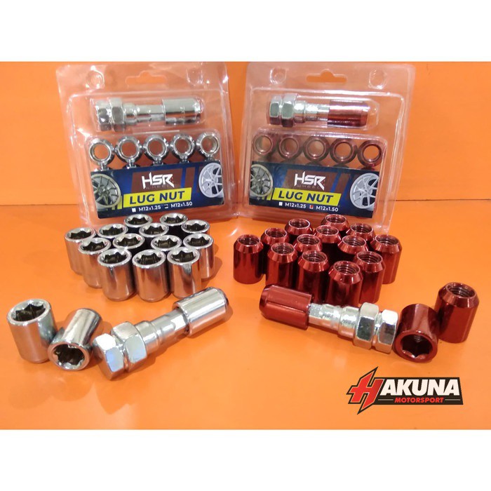 Baut Mur Roda Seneka Lugnut Hsr Wheel Racing Red Ukuran 12X1,25/1,5 Harga Murah