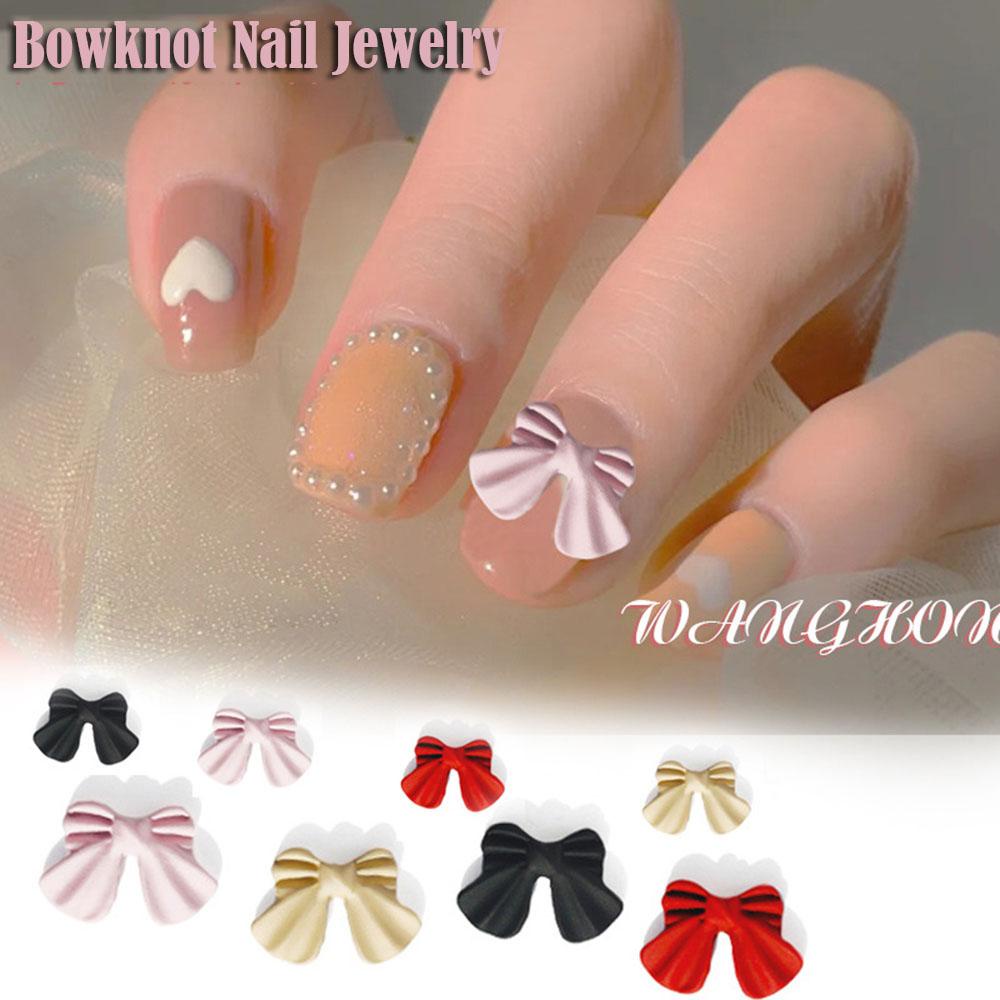 AUGUSTINA Agustinina Busur Kuku Ornamen Indah Manicure Kuku Halus Rhinestones