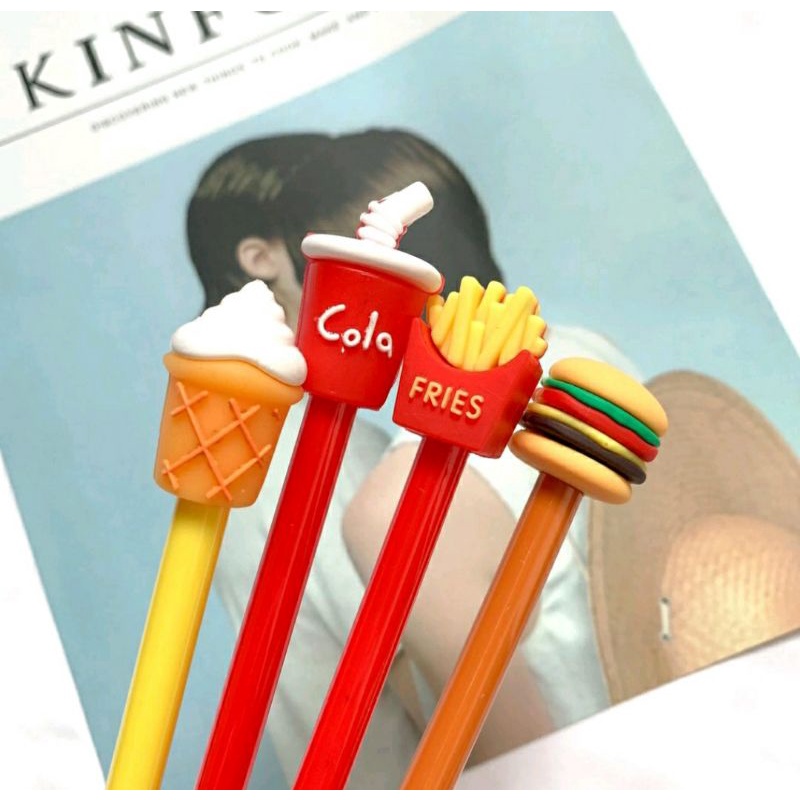 

DianShabir_Stationery Pulpen Makanan burger kentang cola dan es krim