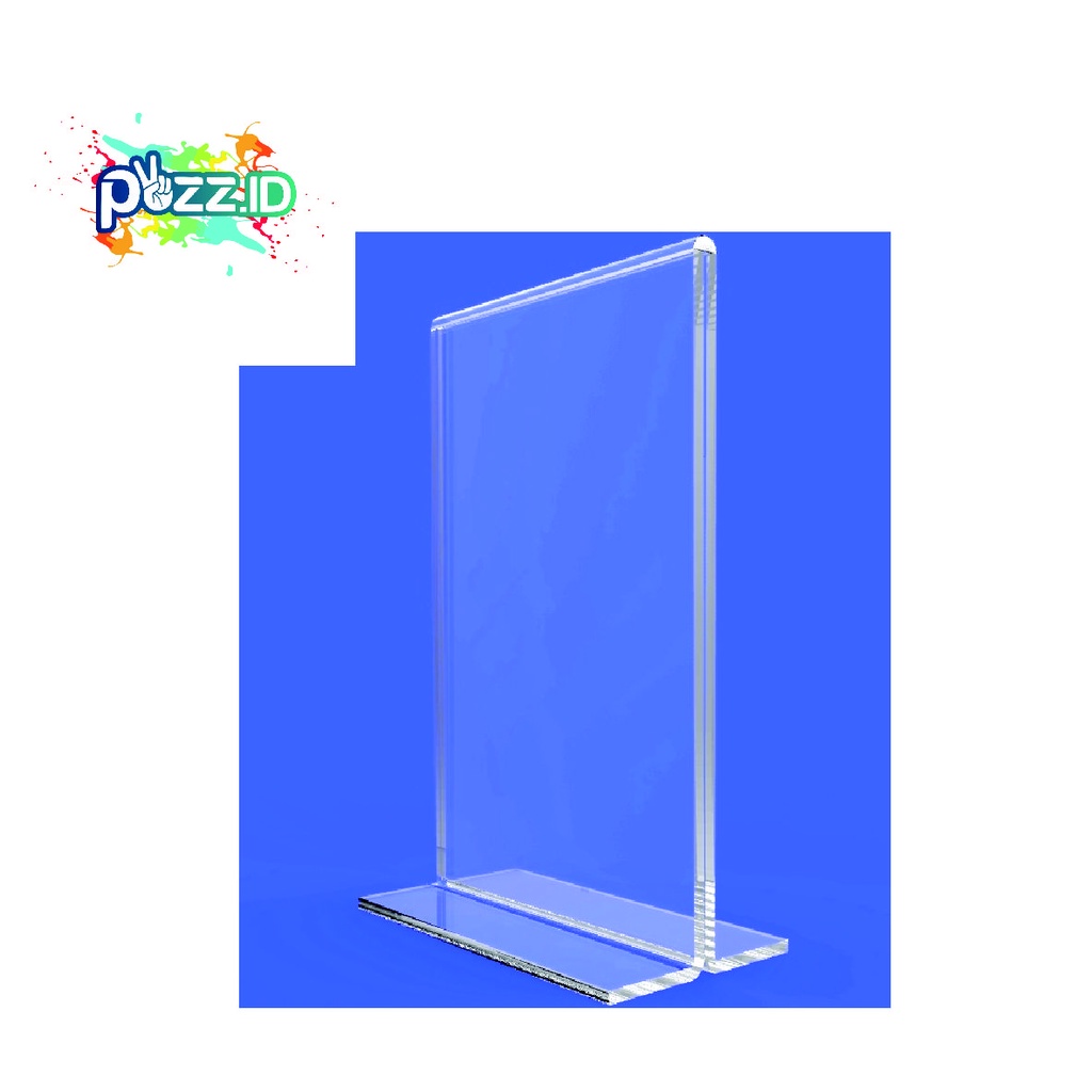 

{SIAP KIRIM} - Akrilik Tent Card A6 A5 A4/ Nomor Meja/ Papan Nama/ Tempat Brosur