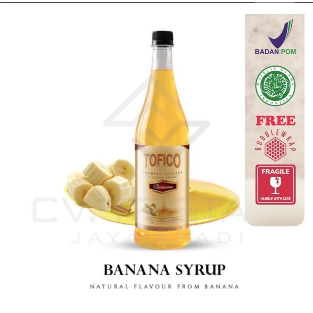 

Tofico Syrup banana Natural Flavour 1 Liter Tofico sirup pisang